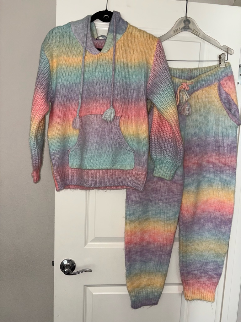 Ms.Bling Sherbet 2 Piece Hooded Sweatsuit Size S/M
